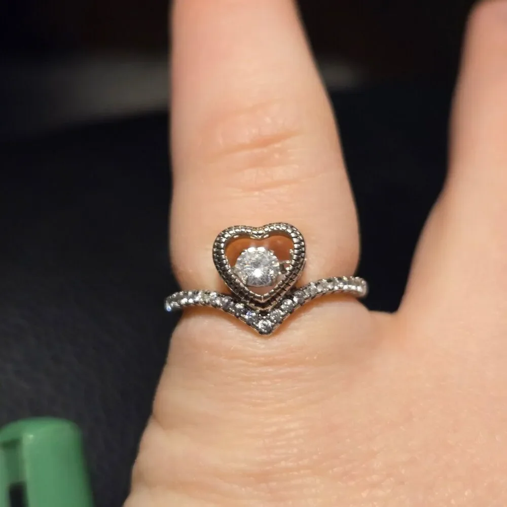 Mobile Heart vintage sterling silver ring sz 6